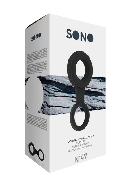 Sono No.47 - Cockring with Ball Strap - Black — image 7 of 7