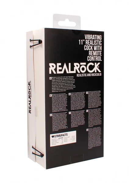 Vibrating Realistic Cock - 11" - With Scrotum - Black — image 11 of 12
