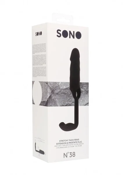Sono No.38 - Stretchy Penis Extension and Plug - Black — image 8 of 9