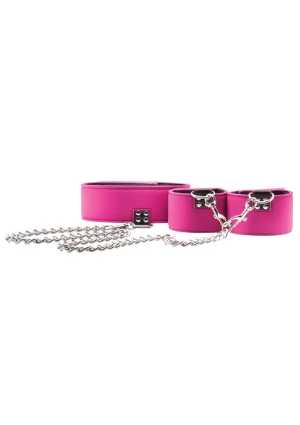 Reversible Collar and Wrist Cuffs - Pink — image 11 of 12