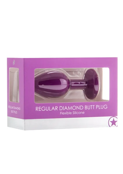 Regular Diamond Butt Plug - Purple — image 5 of 5