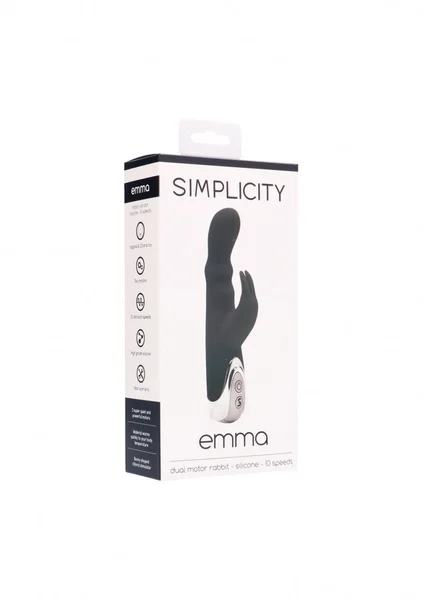 EMMA dual motor rabbit vibrator - Black — image 6 of 6
