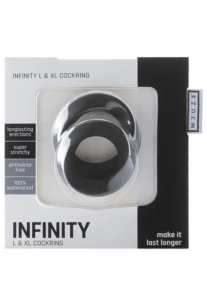 Infinity - L and XL Cockring - Black — image 8 of 9