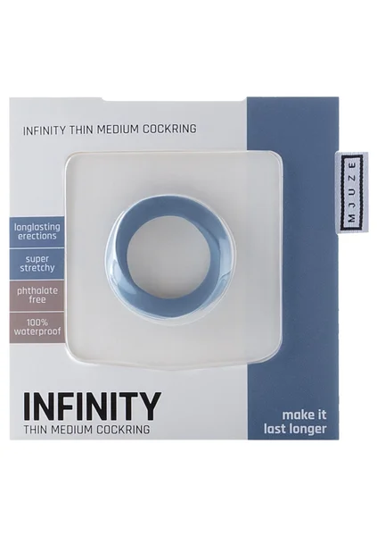 Infinity - Thin - Medium Cockring - Blue — image 8 of 9