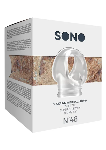 Sono No.48 - Cockring with Ball Strap - Translucent — image 8 of 8