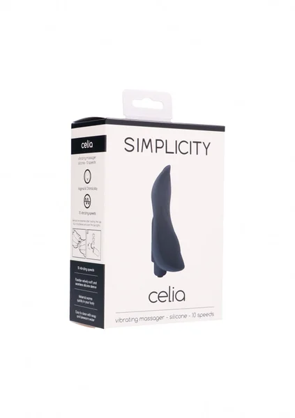 CELIA vibrating massager - silicone - Black — image 4 of 4