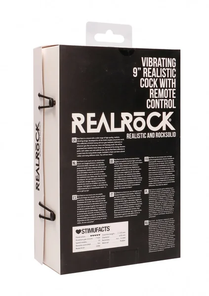 Vibrating Realistic Cock - 9" - Black — image 11 of 12