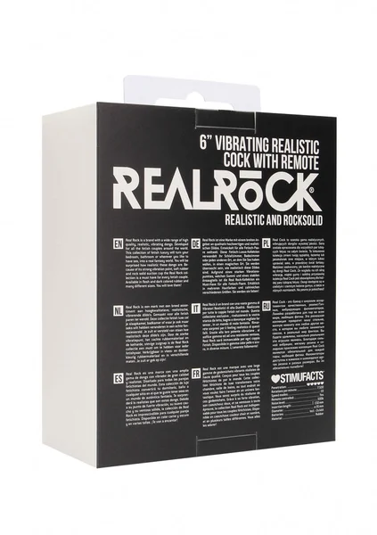 Vibrating Realistic Cock - 6" - Black — image 11 of 12