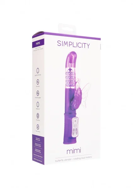 MIMI butterfly vibrator - rotating dual motors - Purple — image 5 of 5