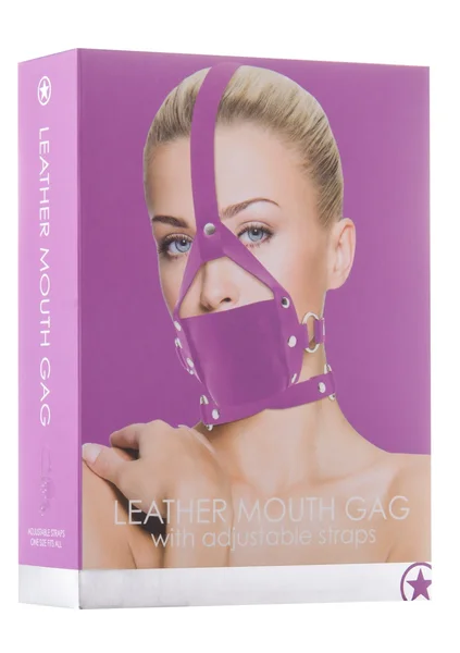 Leather Mouth Gag - Purple — image 6 of 6