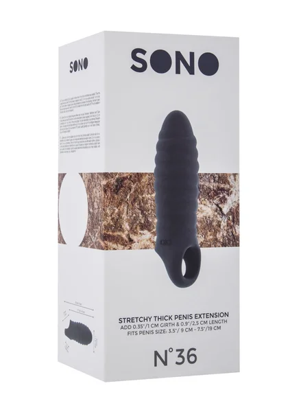 Sono No.36 - Stretchy Thick Penis Extension - Grey — image 9 of 9