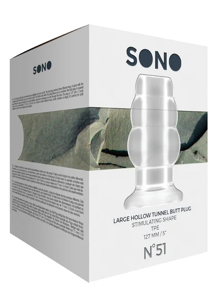 Sono No.51 - Large Hollow Tunnel Butt Plug - 5 Inch - Translucent — image 9 of 9