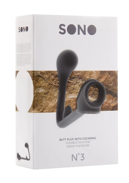 Sono No.3 - Butt Plug with Cockring - Black — image 4 of 4