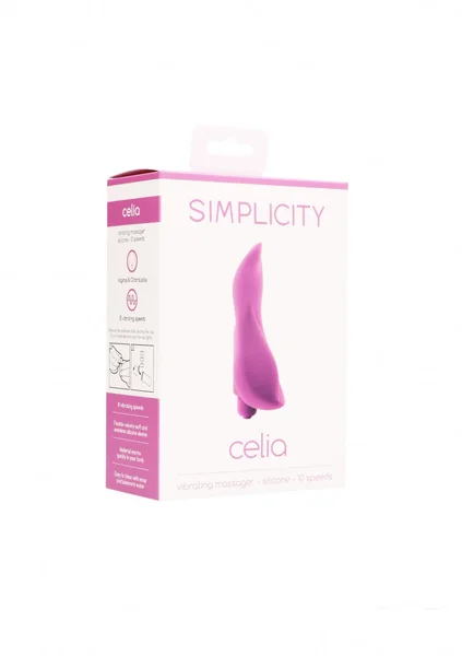 CELIA vibrating massager - silicone - Pink — image 4 of 4