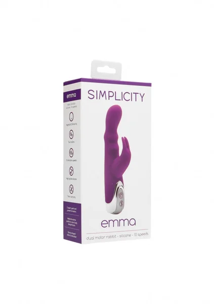 EMMA dual motor rabbit vibrator - Purple — image 6 of 6