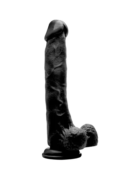 Realistic Cock - 10" - With Scrotum - Black — image 9 of 12