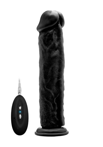 Vibrating Realistic Cock - 11" - Black — image 9 of 12