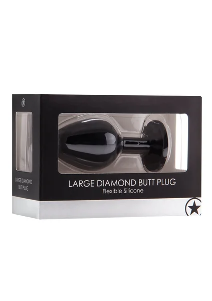 Large Diamond Butt Plug - Black — image 9 of 9