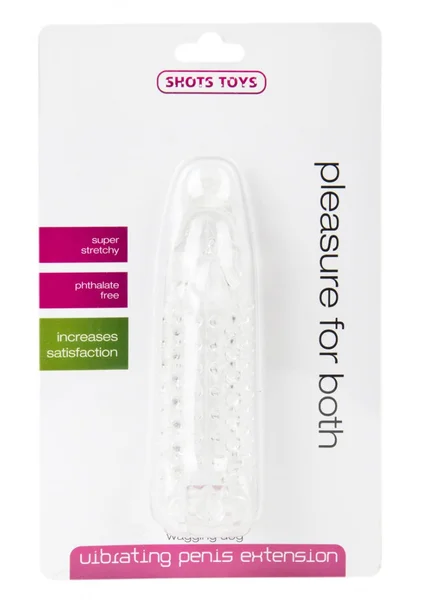 Wagging Dog Vibrating Penis Extension - Transparent — image 6 of 6