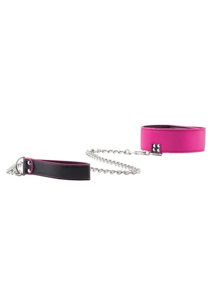Reversible Collar with Leash - Pink — image 8 of 9