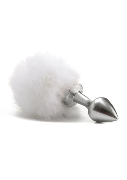 Beginner Bunny Tail Buttplug - Silver — image 3 of 3