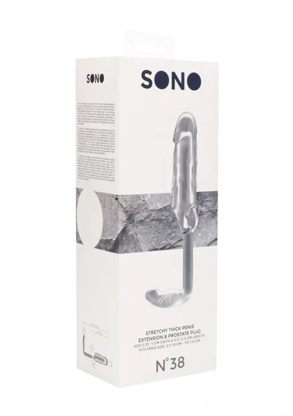 Sono No.38 - Stretchy Penis Extension and Plug - Translucent — image 8 of 9