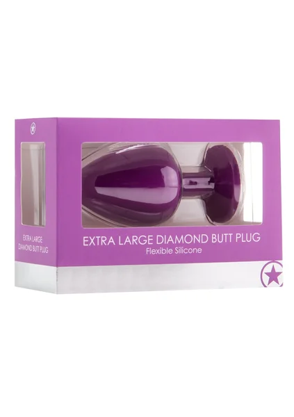 Extra Large Diamond Butt Plug - Purple — image 6 of 6