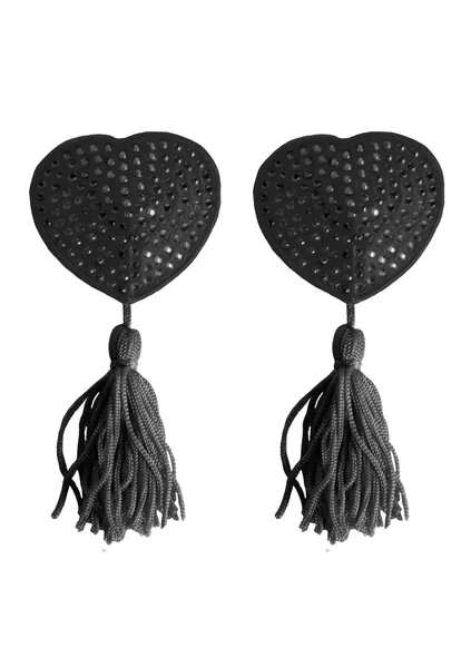 Nipple Tassels - Heart - Black — image 5 of 5
