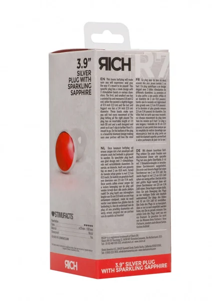 Rich R7 - Silver Plug - 3.9 Inch - Red Sapphire — image 6 of 6