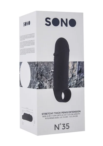 No.35 - Stretchy Thick Penis Extension - Black — image 9 of 9