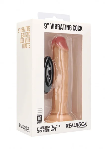 Vibrating Realistic Cock - 9" - Skin — image 10 of 12