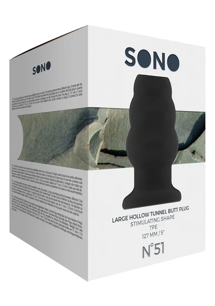 Sono No.51 - Large Hollow Tunnel Butt Plug - 5 Inch - Black — image 12 of 12