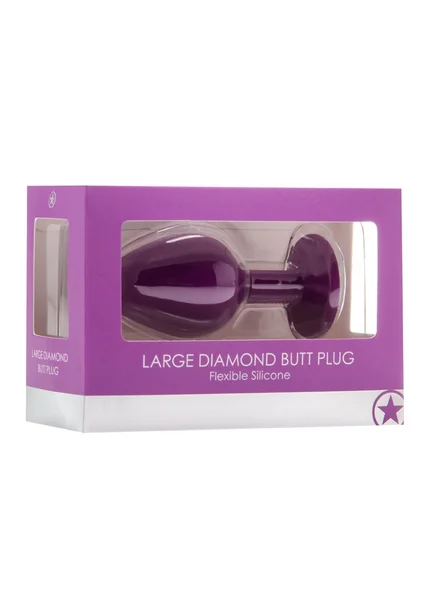 Large Diamond Butt Plug - Purple — image 4 of 4