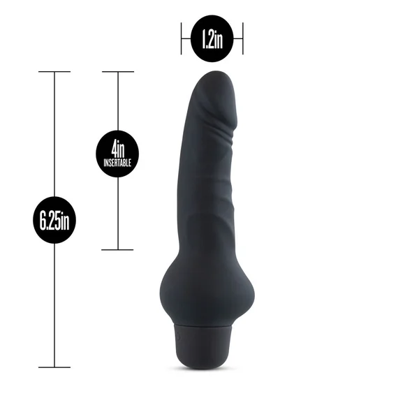 Silicone Willy's - Cowboy - 6.25 Inch Vibrating Dildo - Black — image 9 of 11