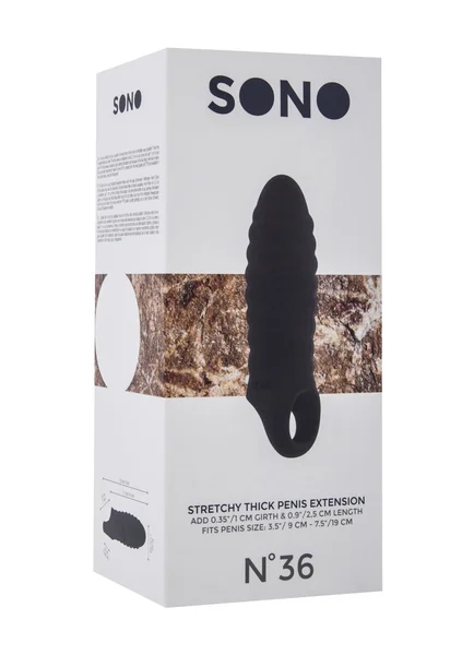 Sono No.36 - Stretchy Thick Penis Extension - Black — image 9 of 9