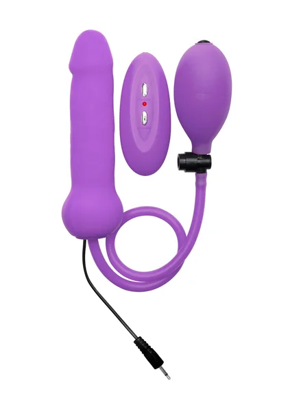 Inflatable Vibrating Silicone Dong - Purple — image 5 of 6