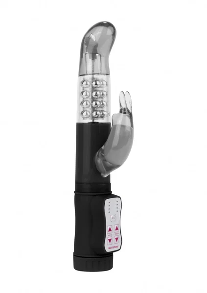 NADINE rabbit vibrator - rotating dual motors - Black — image 4 of 5
