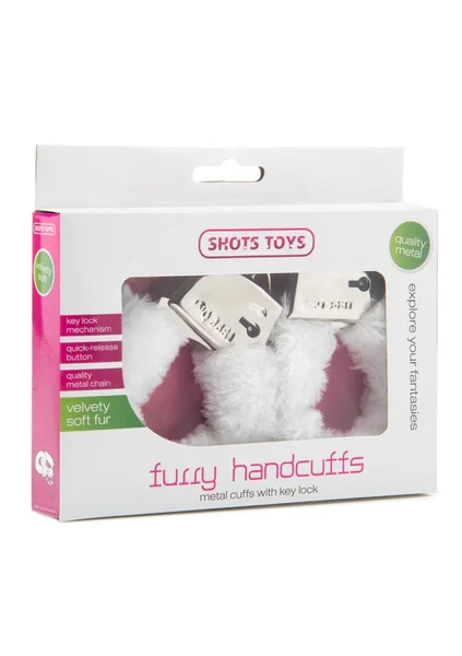 Furry Handcuffs - White — image 6 of 6