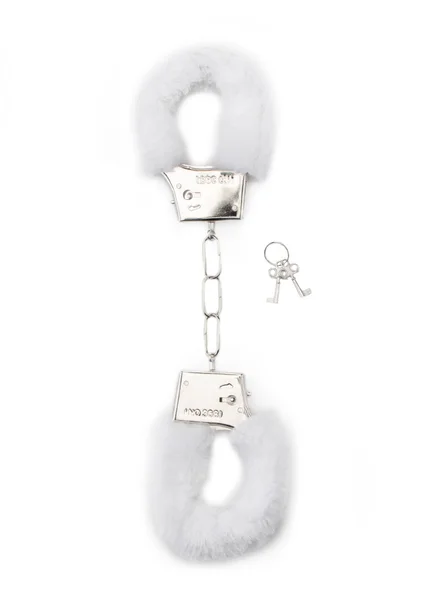 Furry Handcuffs - White — image 5 of 6