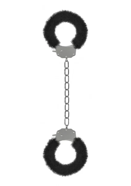 Pleasure Legcuffs Furry - Black — image 2 of 2