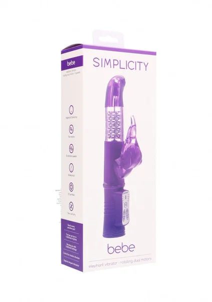 BEBE elephant vibrator - rotating dual motors - Purple — image 4 of 4