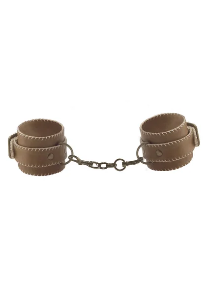 Leather Hand Cuffs - Brown — image 6 of 7