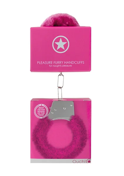 Pleasure Handcuffs Furry - Pink — image 4 of 4