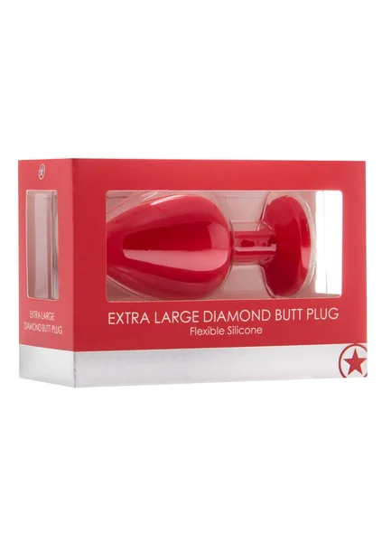 Extra Large Diamond Butt Plug - Red — image 9 of 9