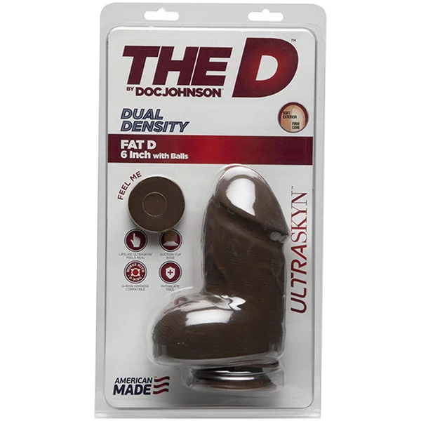 The D - Fat D - 6 Inch With Balls - Ultraskyn -  Chocolate — image 3 of 4