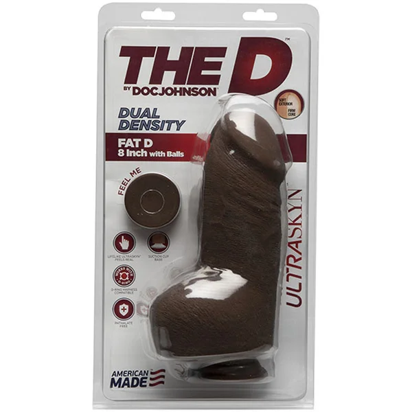 The D - Fat D - 8 Inch With Balls - Ultraskyn -  Chocolate — image 9 of 10