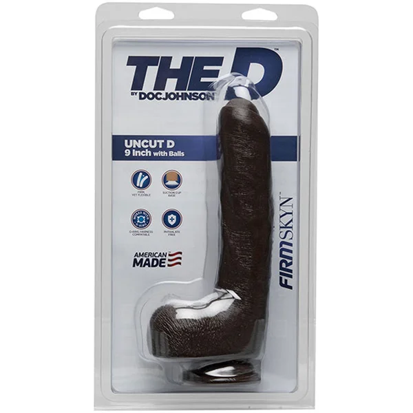 The D - Uncut D - 9 Inch With Balls - Firmskyn -  Chocolate — image 5 of 6