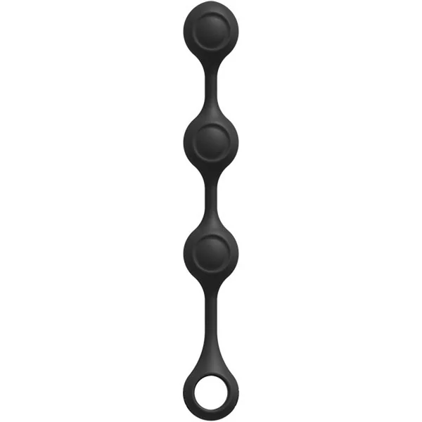 Anal Essentials Weighted Silicone Anal Balls - Black — image 6 of 6