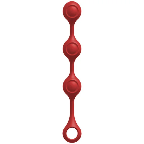 Anal Essentials Weighted Silicone Anal Balls - Red — image 14 of 14