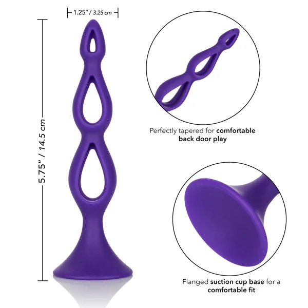 Booty Call Silicone Triple Probe - Purple — image 17 of 18